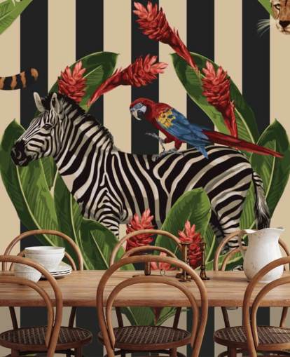 Vintage Tropisk Sommer Mural Vintage Tropisk Sommer Mural