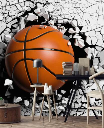 Basketball Eksplosion vægmaleri Basketball Eksplosion vægmaleri