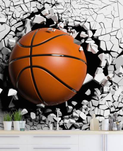 Basketball Explosion Mural Basketball Explosion Mural