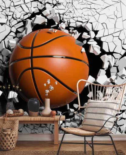 Basketbal Explosion Mural Basketbal Explosion Mural