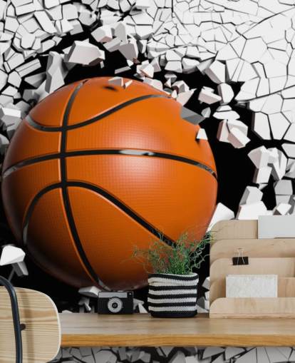 Basket Explosion väggmålning Basket Explosion väggmålning