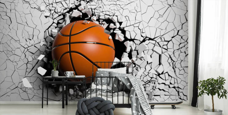 Basketball-Explosion Wandbild 