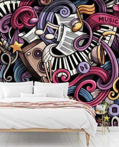 Instrument Illustration vægmaleri Instrument Illustration vægmaleri