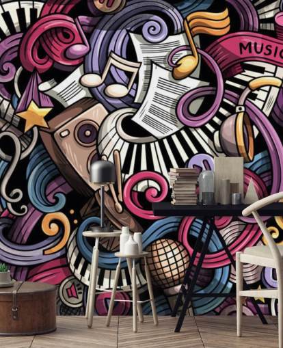 Mural de parede de ilustração de Mural de parede de ilustração de