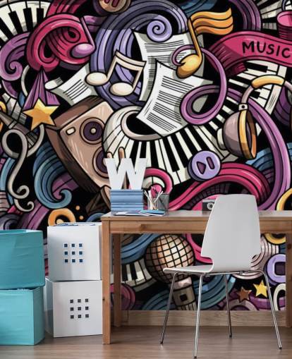 Mural de parede de ilustração de Mural de parede de ilustração de