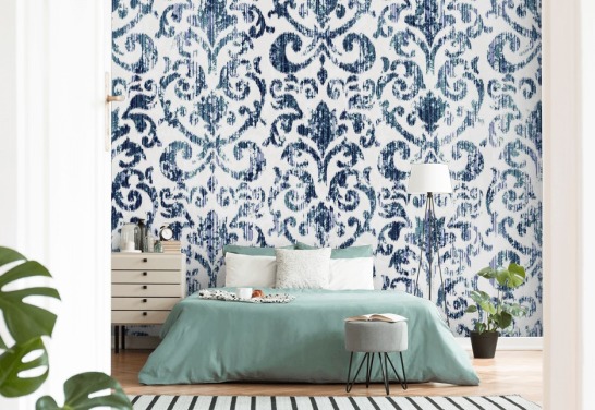 Blue Vintage Vintage Wallpaper