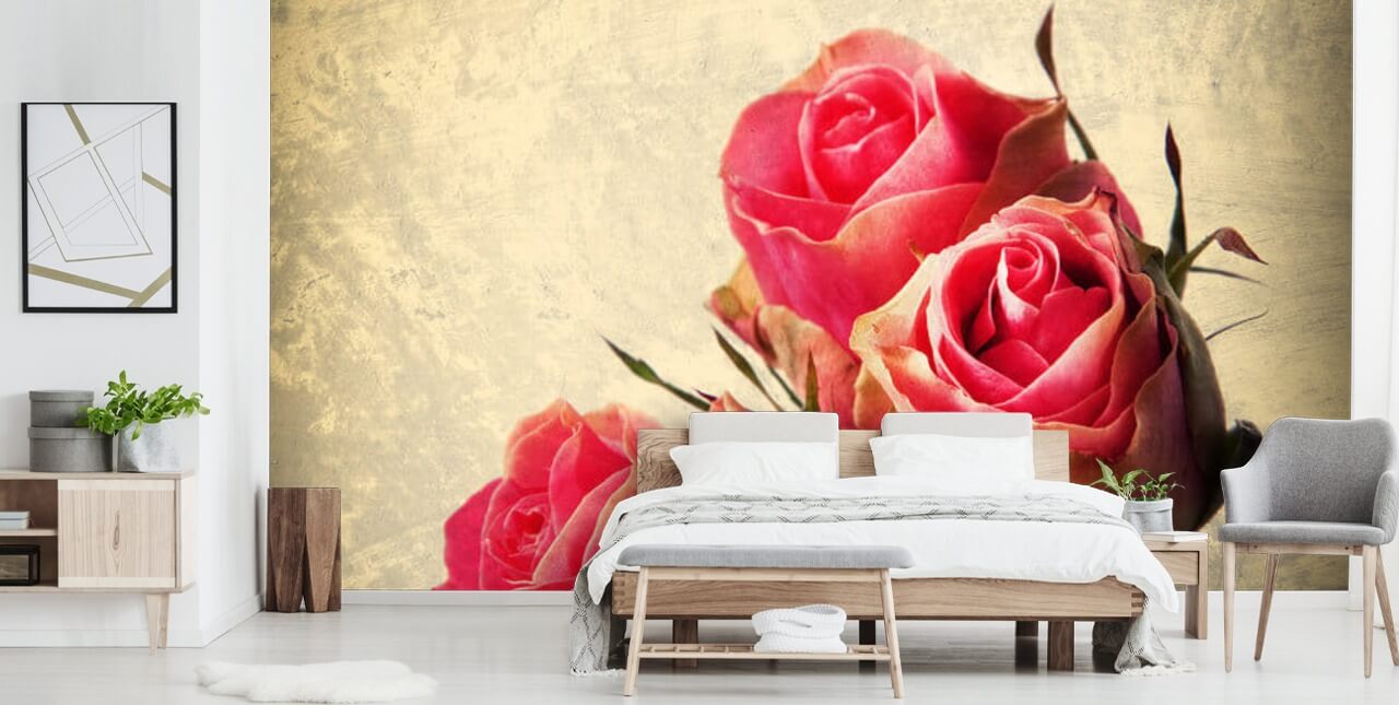 Vintage Roses Pink Rose Wallpaper