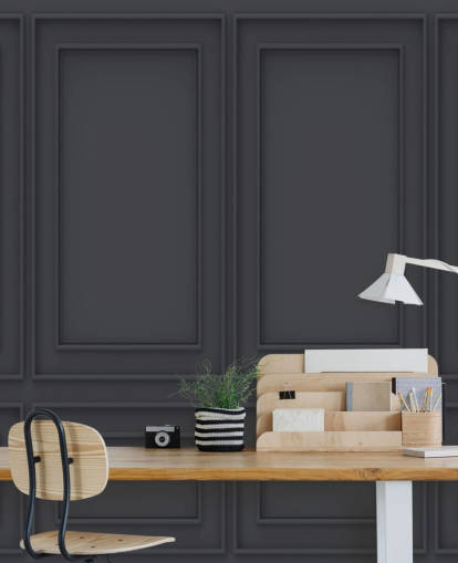 Papel de parede 3D off black panel Papel de parede 3D off black panel