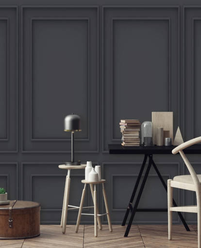 Papel de parede 3D off black panel Papel de parede 3D off black panel