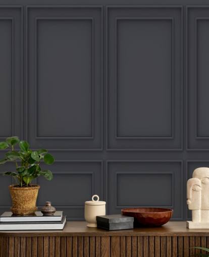 3D off black panel wallpaper 3D off black panel wallpaper