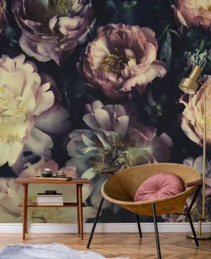 purple customisable floral wall mural called Purple Roses for bedrooms, living rooms and dining rooms purple customisable floral wall mural called Purple Roses for bedrooms, living rooms and dining rooms