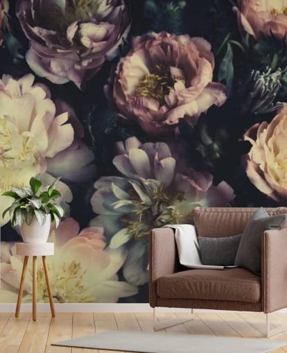 purple customisable floral wall mural called Purple Roses for bedrooms, living rooms and dining rooms purple customisable floral wall mural called Purple Roses for bedrooms, living rooms and dining rooms