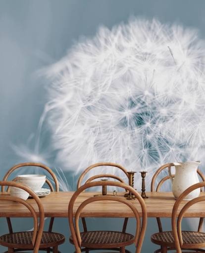 grå løvetann tapet veggmaleri kalt Dandelion Clock for soverom, kontorer og bad grå løvetann tapet veggmaleri kalt Dandelion Clock for soverom, kontorer og bad
