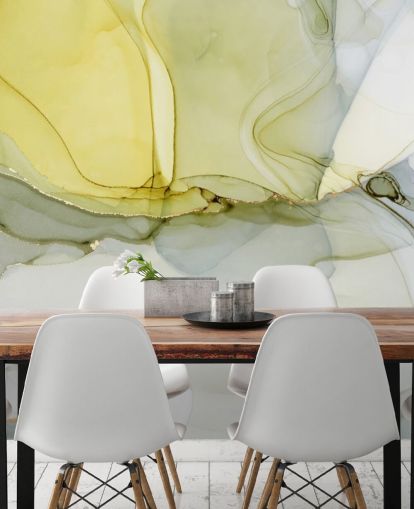yellow and grey custom watercolour wallpaper mural called Grey and Mustard Watercolour for kitchens or bathrooms yellow and grey custom watercolour wallpaper mural called Grey and Mustard Watercolour for kitchens or bathrooms
