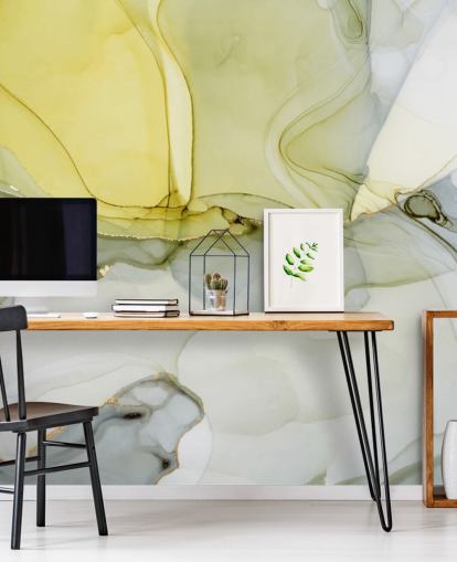 yellow and gray custom watercolor wallpaper mural called Gray and Mustard Watercolor for kitchens or bathrooms yellow and gray custom watercolor wallpaper mural called Gray and Mustard Watercolor for kitchens or bathrooms