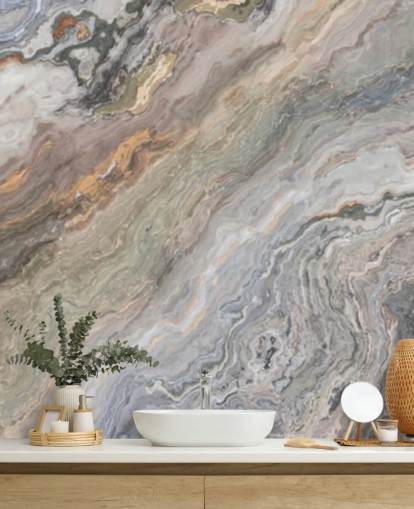 sandmarmor effekt tapetväggmålning kallad Onyx Sand Marble för badrum, kök och sovrum sandmarmor effekt tapetväggmålning kallad Onyx Sand Marble för badrum, kök och sovrum