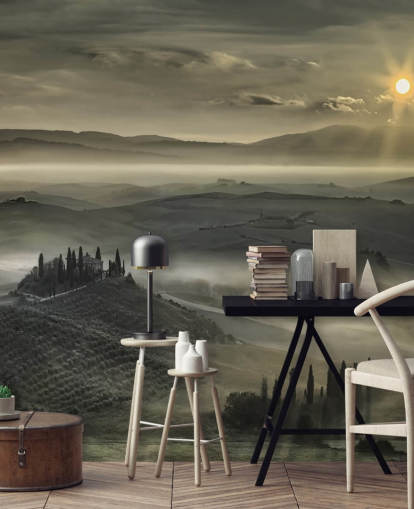 Papel de Parede Campo Italiano Misty Papel de Parede Campo Italiano Misty