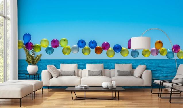 Carta da Parati con Palloncini in Spiaggia