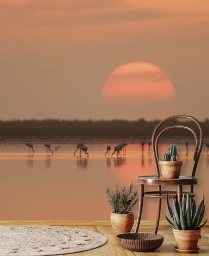 Decorazione murale con fenicotteri di Sunrise Decorazione murale con fenicotteri di Sunrise