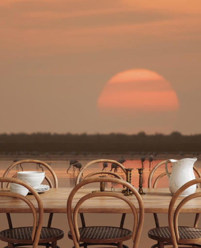 Flamingoer av Sunrise Veggmaleri Flamingoer av Sunrise Veggmaleri