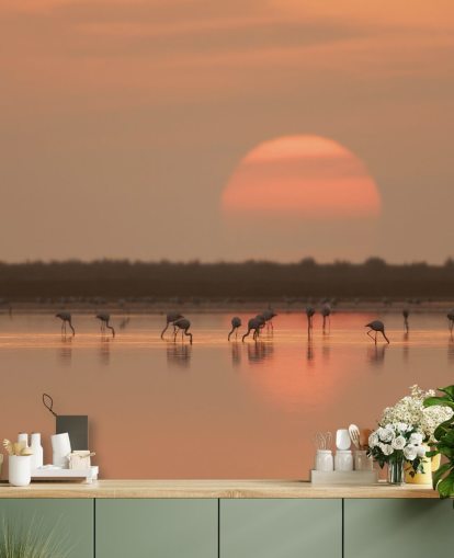 Flamingot by Sunrise seinämaalaus Flamingot by Sunrise seinämaalaus