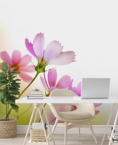 Pink Field Flowers Wall Mural Pink Field Flowers Wall Mural