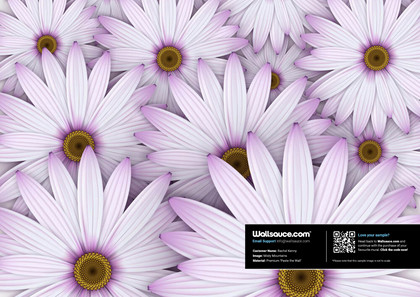 Field of Purple Daisies Wallpaper | Wallsauce UK