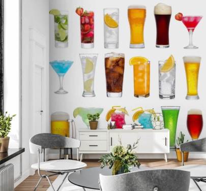 Papel pintado Cócteles y cerveza