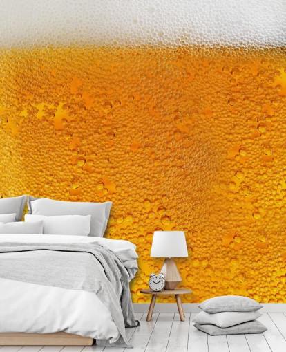 Bubbly Beer with Froth Wallpaper Bubbly Beer with Froth Wallpaper