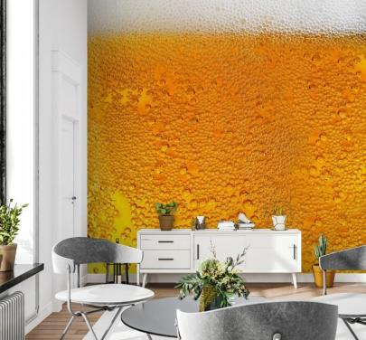 Bubbly Beer with Froth Wallpaper