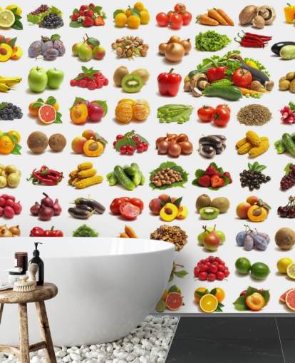 Fruit and Vegetable Collection Wall Mural Fruit and Vegetable Collection Wall Mural