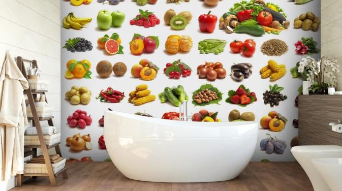 Papier Peint Fresque Collection Fruits et Légumes
