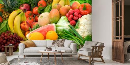 Fresh Fruit Kitchen Wallpaper Wall Mural