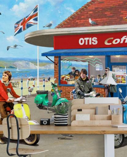 Mods Kaffe Bar Tapet Mural Mods Kaffe Bar Tapet Mural