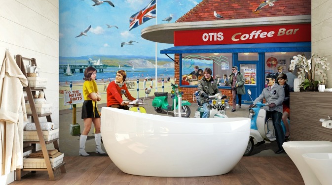 Mods Kaffeebar Fototapete 