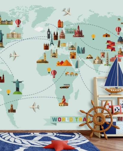 colourful kids travel map wallpaper colourful kids travel map wallpaper