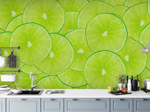 Lime viipaleet Montage seinämaalaus