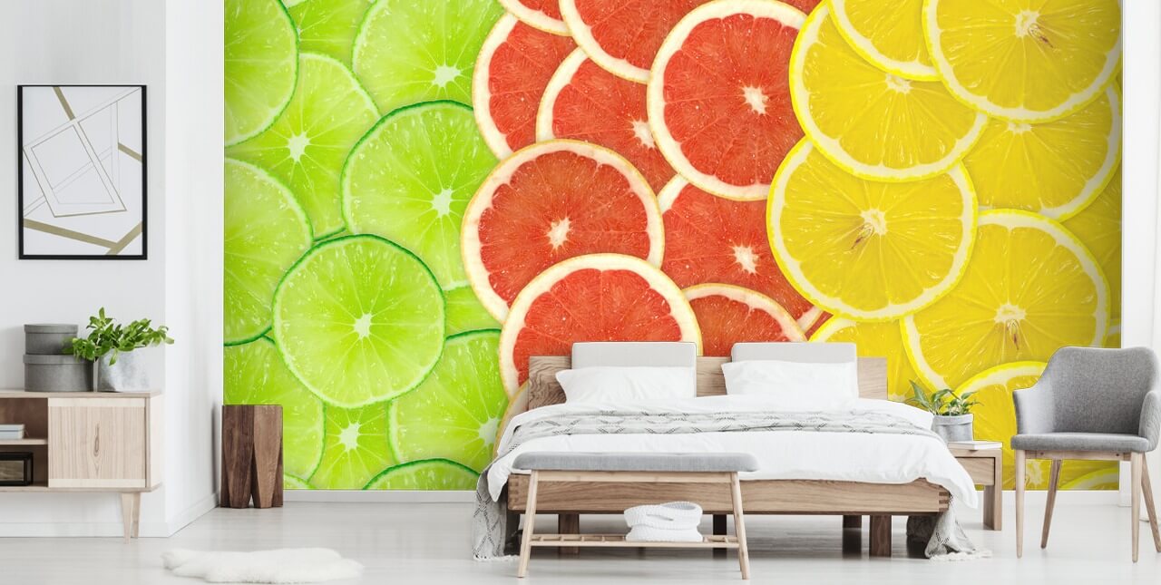 Slices of Citrus Fruit Wallpaper Slices of Citrus Fruit Wallpaper