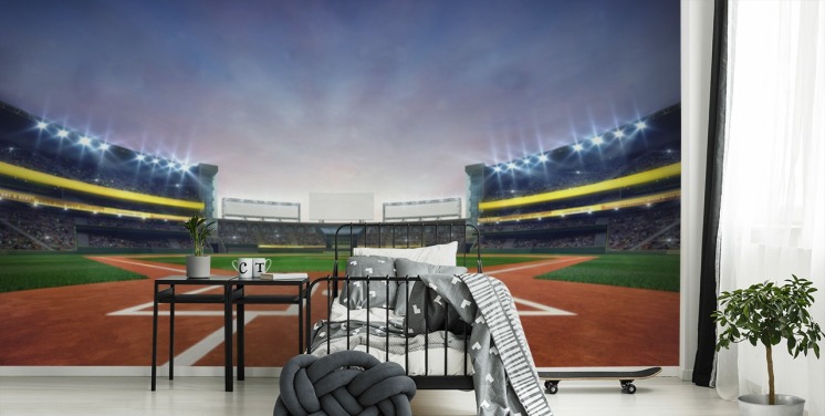 Honkbaldiamant Baseball behang