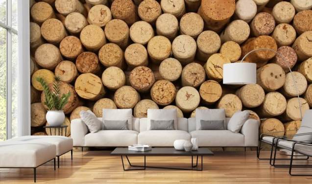 Wine Cork Wall Cork Wallpaper