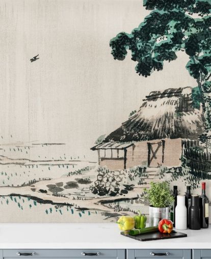 Sommerhus i Field Wallpaper Mural Sommerhus i Field Wallpaper Mural