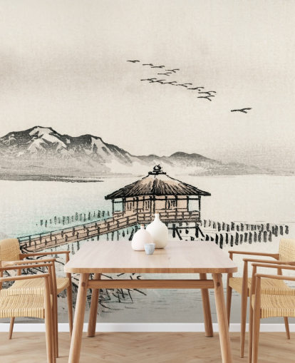 japanese house over sea wallpaper japanese house over sea wallpaper