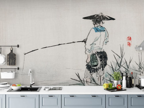 Papel pintado Pescador