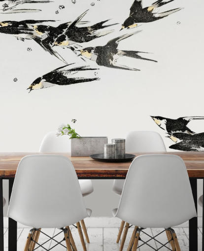 Papel de parede Flying Magpies Papel de parede Flying Magpies