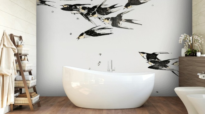 Papier peint Flying Magpies