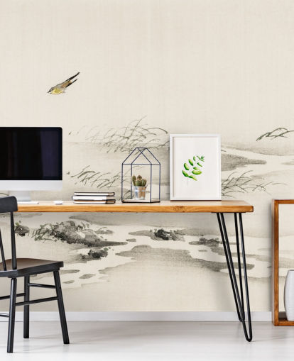 Itämainen maisema Taustakuva seinämaalaus Itämainen maisema Taustakuva seinämaalaus