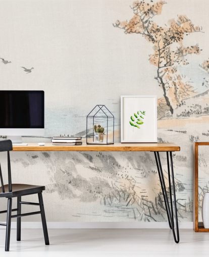 Landskap Bakgrund Väggmålning  Landskap Bakgrund Väggmålning