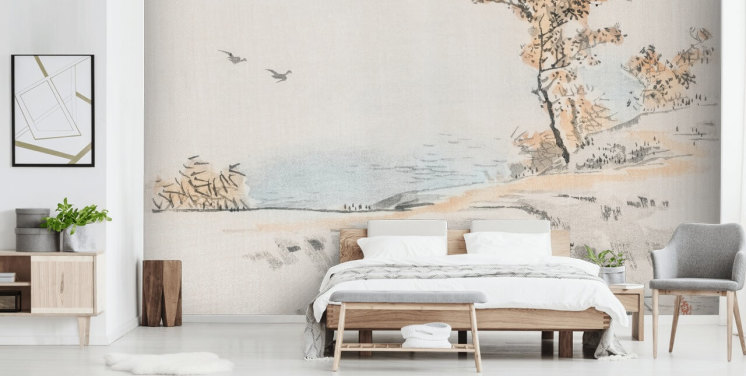 Landschap behang muurschildering 