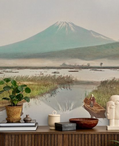 Mount Fuji sett från Kashiwabara väggmålning Mount Fuji sett från Kashiwabara väggmålning