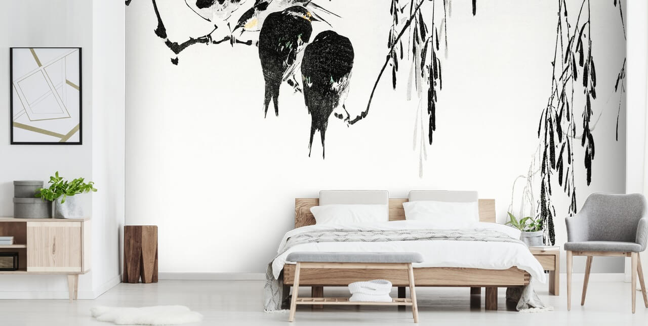 Perched skjærer Bakgrunn Mural 